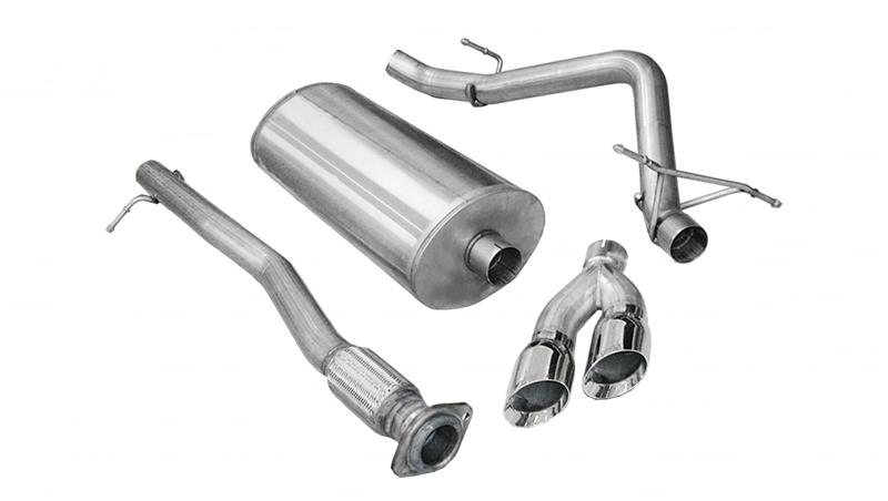 Chevrolet Silverado Performance Exhaust - CORSA Performance - Sport Cat-Back, Single Side Exit, Twin 4.0in. Polished Pro-Series Tips - Polished - 2009